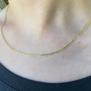 Baby Gold 14K Cuban Chain Necklace